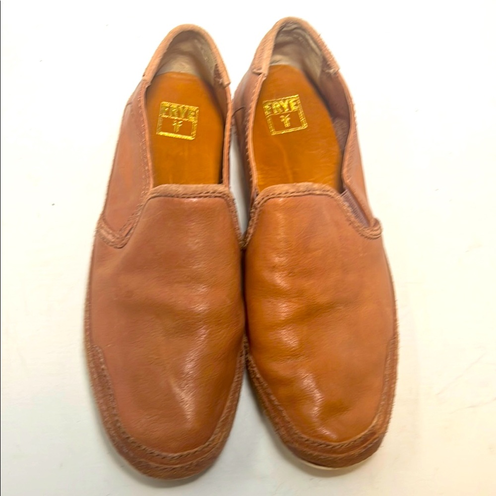 Frye slip on leather shoes 10